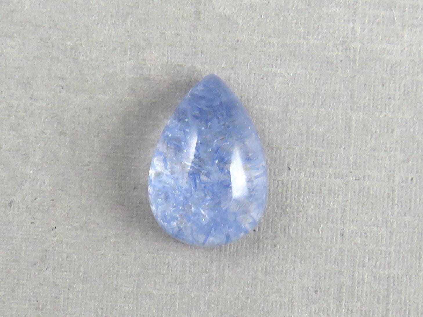 Dumortierite in Quartz Rectangular Cabochon Gem | 14x10 mm | Natural Gemstone from Brazil | 6.11 carats | QU545 - Quartz, Dumortierite - GemEnthusiast