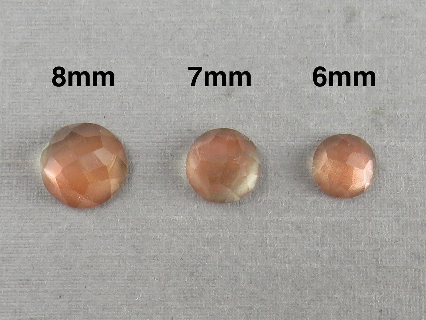 Oregon Sunstones Rose cut Round Cabochons | 6mm 7mm 8mm | Mined in the USA - Oregon Sunstone - GemEnthusiast