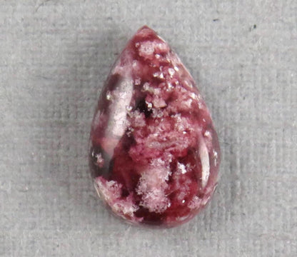 Wah Wah Mountains Red Beryl | RARE Utah Gemstones | 10x6 Pear Cabochon | Made in America | RB101 - Red Beryl - GemEnthusiast