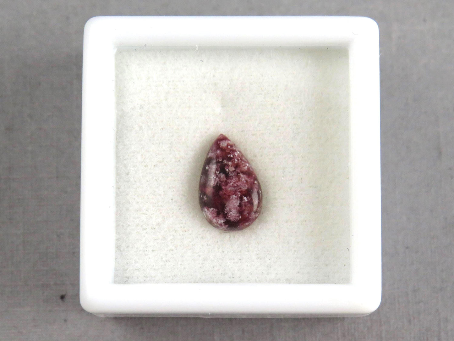 Wah Wah Mountains Red Beryl | RARE Utah Gemstones | 10x6 Pear Cabochon | Made in America | RB101 - Red Beryl - GemEnthusiast