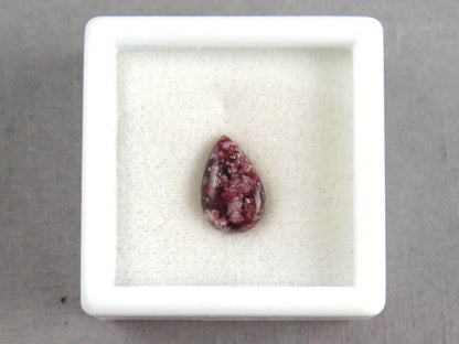 Wah Wah Mountains Red Beryl | RARE Utah Gemstones | 10x6 Pear Cabochon | Made in America | RB101 - Red Beryl - GemEnthusiast