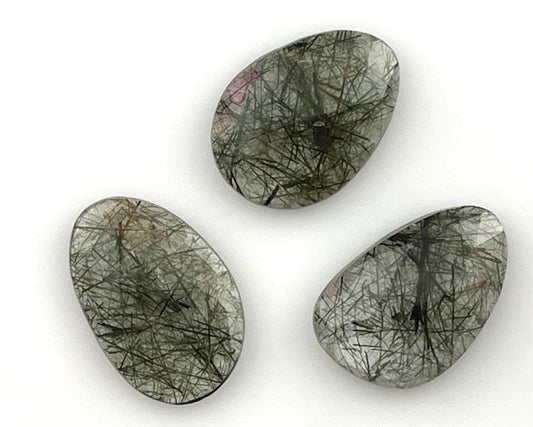 Green Rutile Quartz Lot | 16 carats | Rose Cut Natural Loose Gemstone | QU335 - Rutile Quartz - GemEnthusiast
