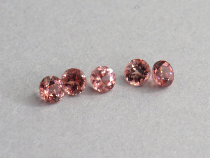 Malaya Peach Garnet | 4mm Round Loose Gemstones | Per Stone - Malaya Garnet - GemEnthusiast
