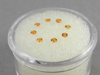 2mm Spessartine Garnet Round | Mandarin Orange | Loose Natural Gemstones - Spessartine Garnet - GemEnthusiast