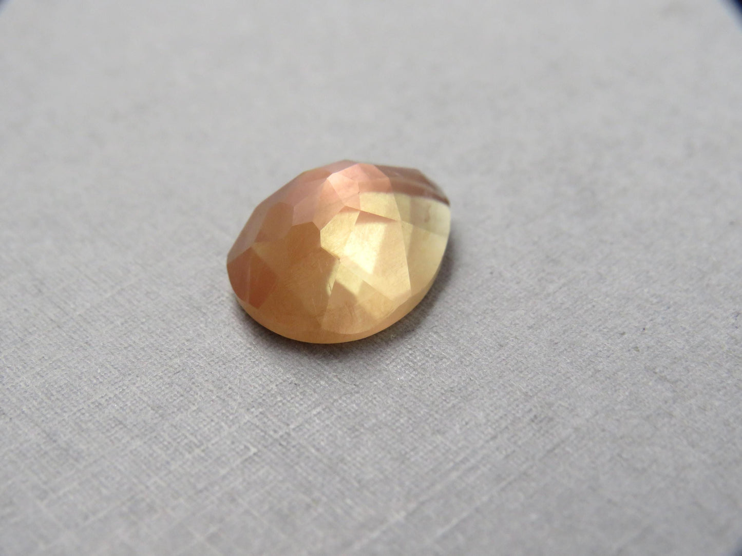 15x12 Oregon Sunstones with Schiller | 8 carats | Large Pear Rose cut Cabochon | OSR107 - Oregon Sunstone - GemEnthusiast