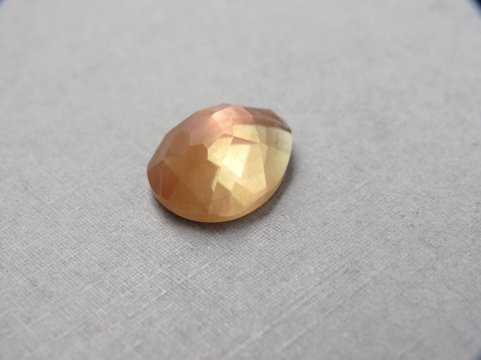 15x12 Oregon Sunstones with Schiller | 8 carats | Large Pear Rose cut Cabochon | OSR107 - Oregon Sunstone - GemEnthusiast