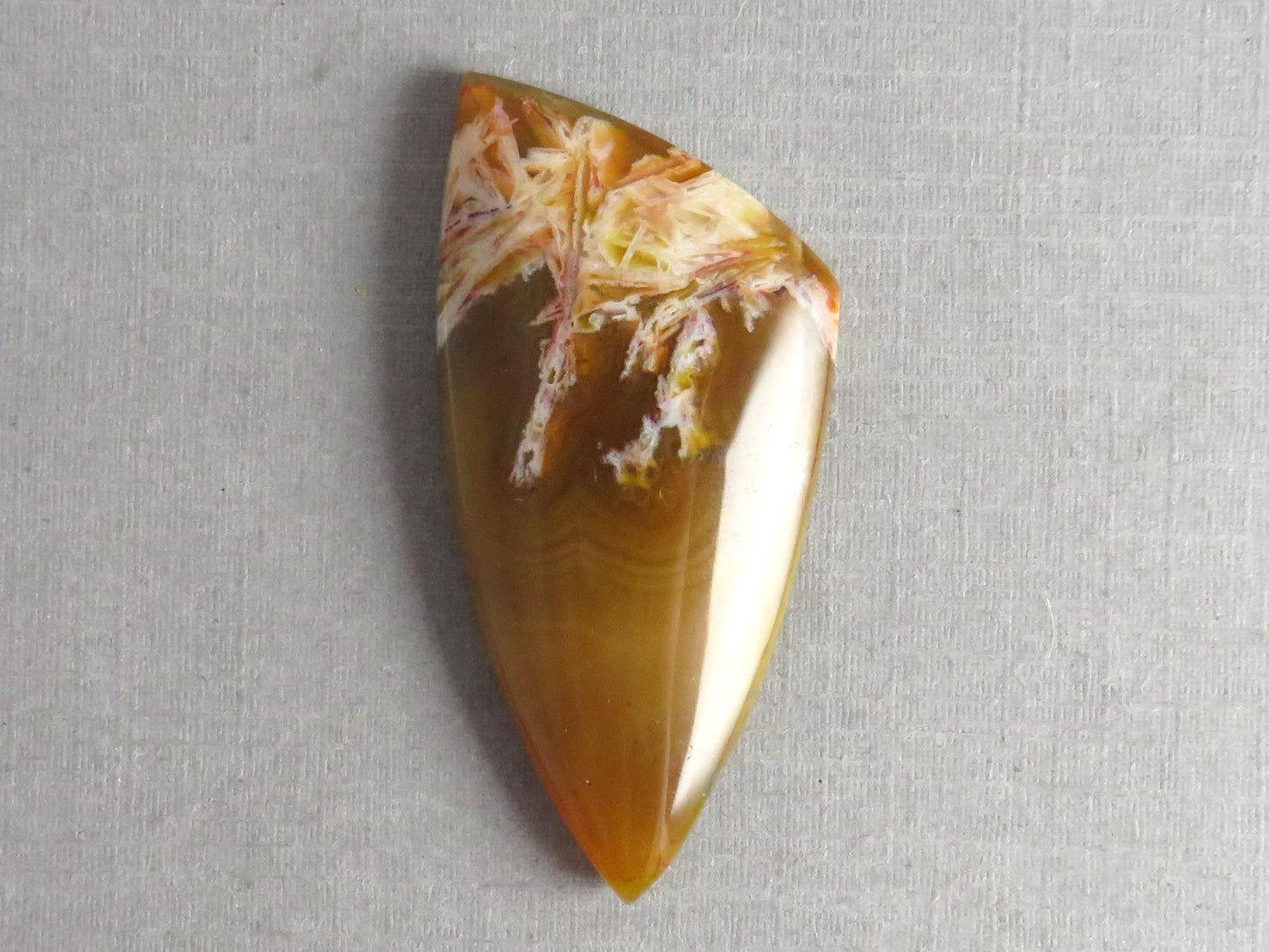Condor Sagenite Agate Cabochon | Chalcedony from Patagonia Argentina | AG308 - Condor Agate, Sagenite Agate - GemEnthusiast