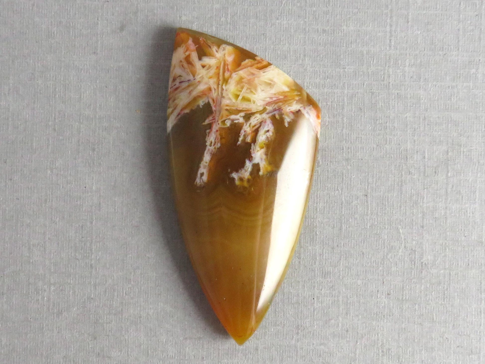 Condor Sagenite Agate Cabochon | Chalcedony from Patagonia Argentina | AG308 - Condor Agate, Sagenite Agate - GemEnthusiast
