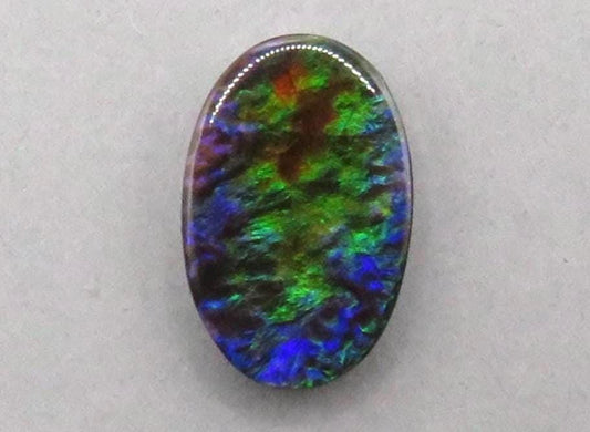 Canadian Ammolite Doublet | Natural Ammonite Fossil Cabochon | 16x10 | AC102 - Canadian Ammolite - GemEnthusiast