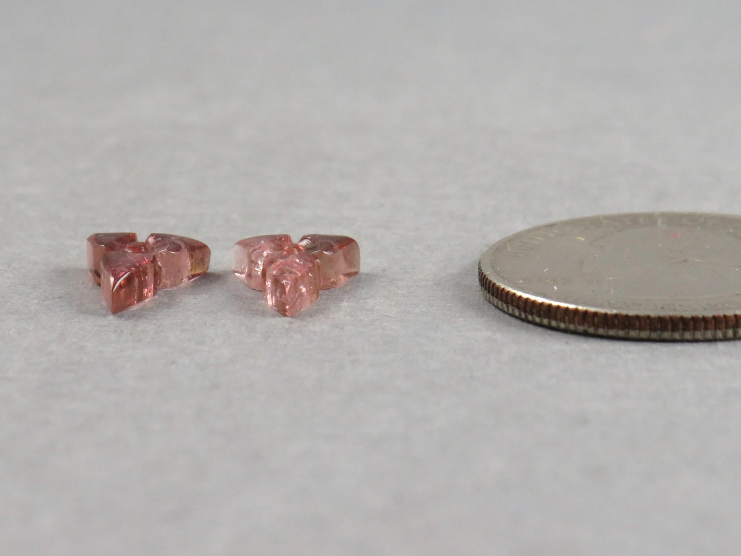 Flower Tourmaline Carving Pair | Natural Pink Gemstones | 10x8 mm | 3.1 cts | TO569 - Tourmaline - GemEnthusiast