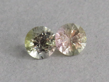4.5mm California Watermelon Tourmaline Round Pair | Himalayan Mine, San Diego County | CT101 - California Tourmaline - GemEnthusiast