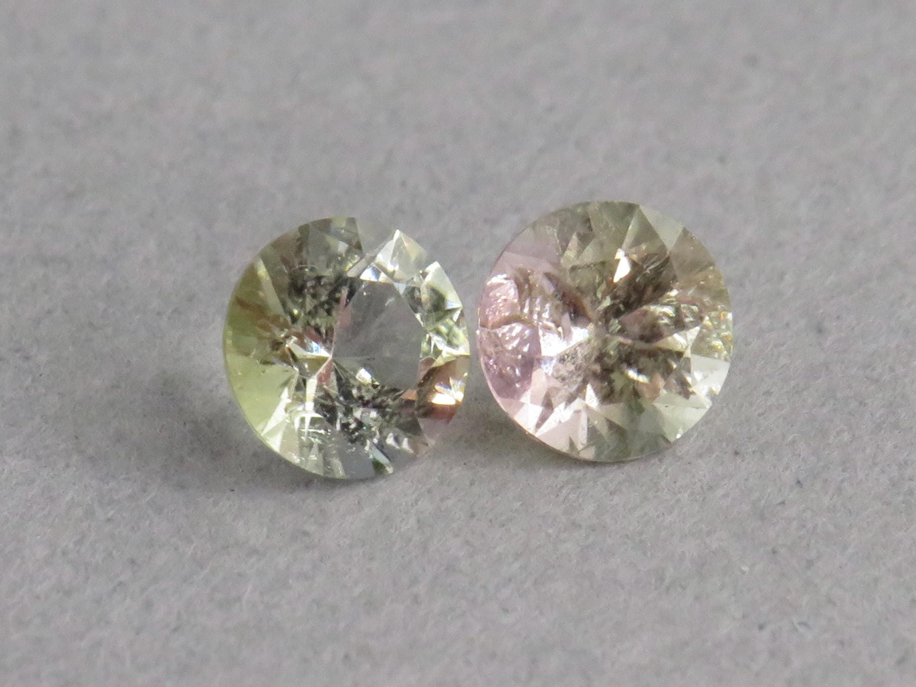 4.5mm California Watermelon Tourmaline Round Pair | Himalayan Mine, San Diego County | CT101 - California Tourmaline - GemEnthusiast