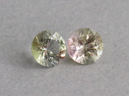 4.5mm California Watermelon Tourmaline Round Pair | Himalayan Mine, San Diego County | CT101 - California Tourmaline - GemEnthusiast