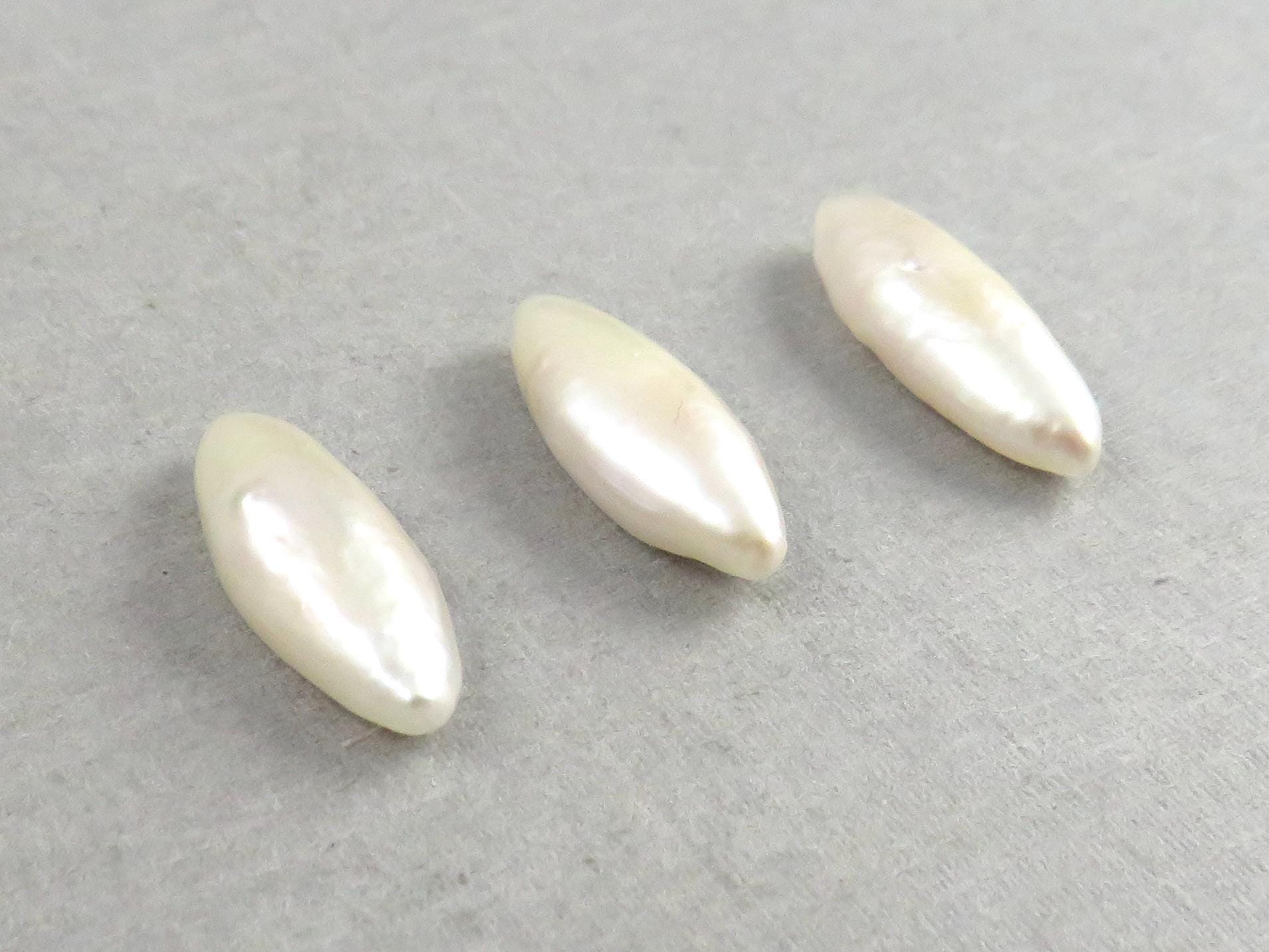 RARE Tennessee River Pearls | Marquise Cabochon | American Gemstones | 18x7 mm | PR103 - Cultured Pearl - GemEnthusiast