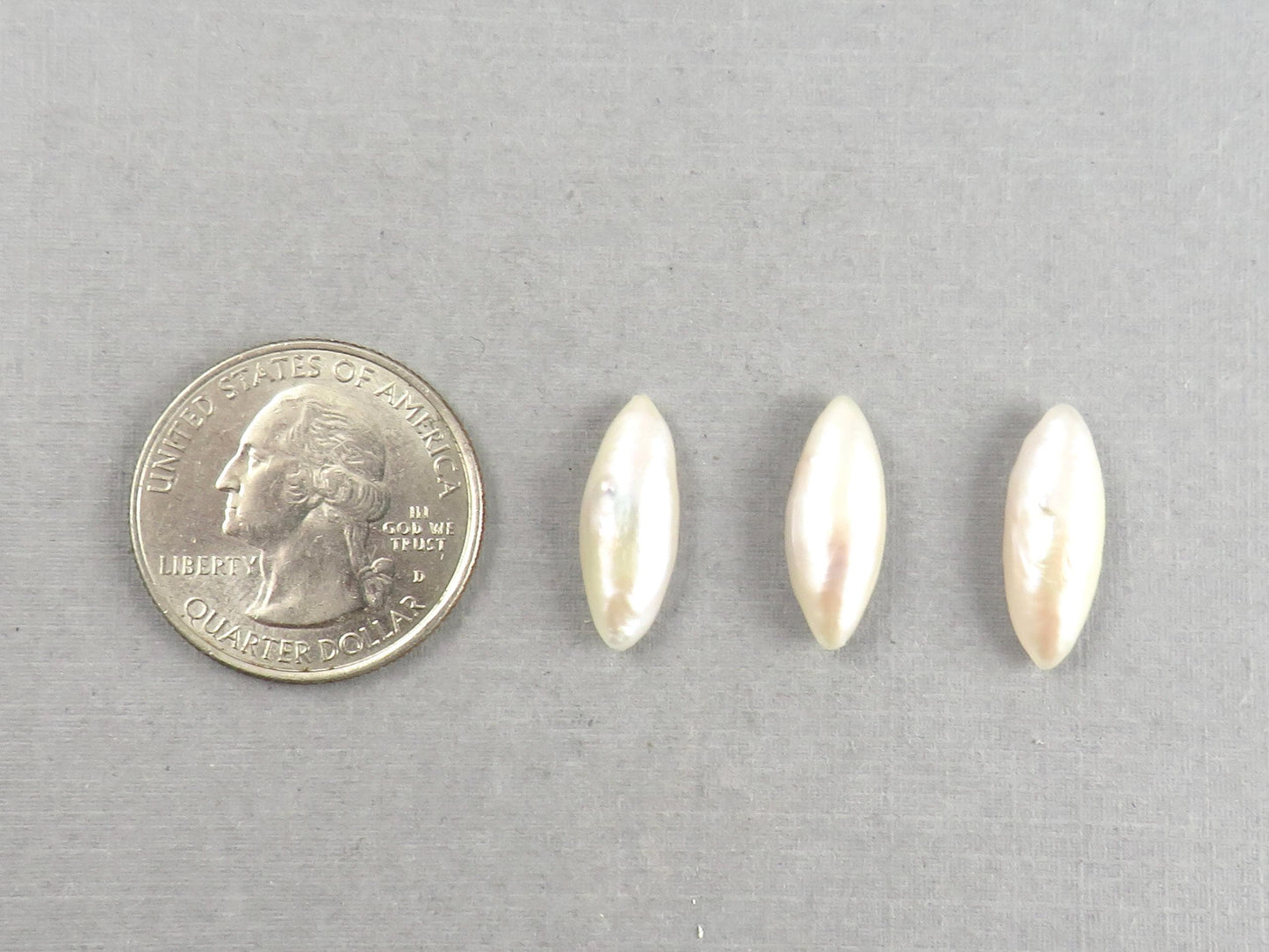 RARE Tennessee River Pearls | Marquise Cabochon | American Gemstones | 18x7 mm | PR103 - Cultured Pearl - GemEnthusiast