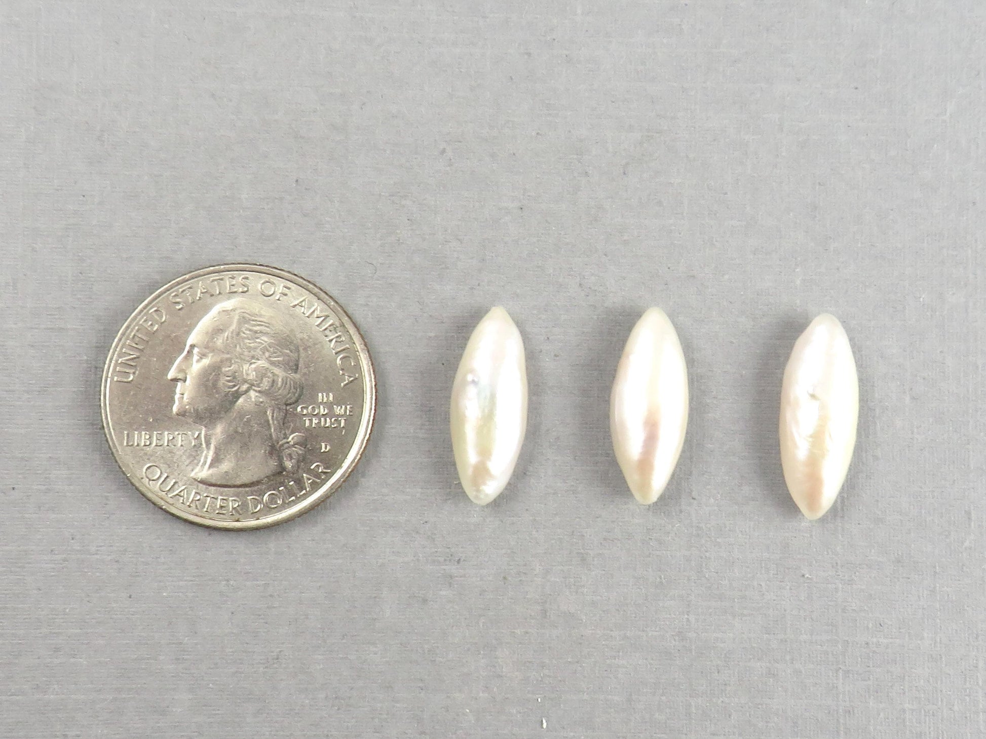 RARE Tennessee River Pearls | Marquise Cabochon | American Gemstones | 18x7 mm | PR103 - Cultured Pearl - GemEnthusiast