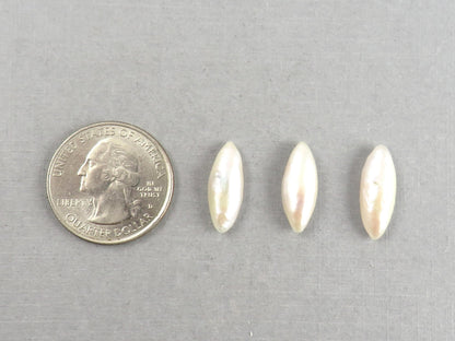 RARE Tennessee River Pearls | Marquise Cabochon | American Gemstones | 18x7 mm | PR103 - Cultured Pearl - GemEnthusiast