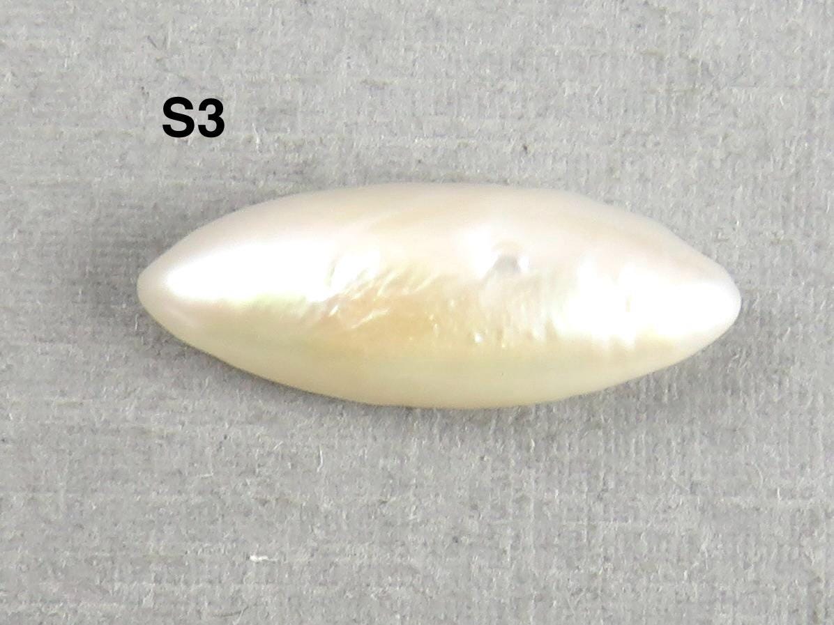 RARE Tennessee River Pearls | Marquise Cabochon | American Gemstones | 18x7 mm | PR103 - Cultured Pearl - GemEnthusiast