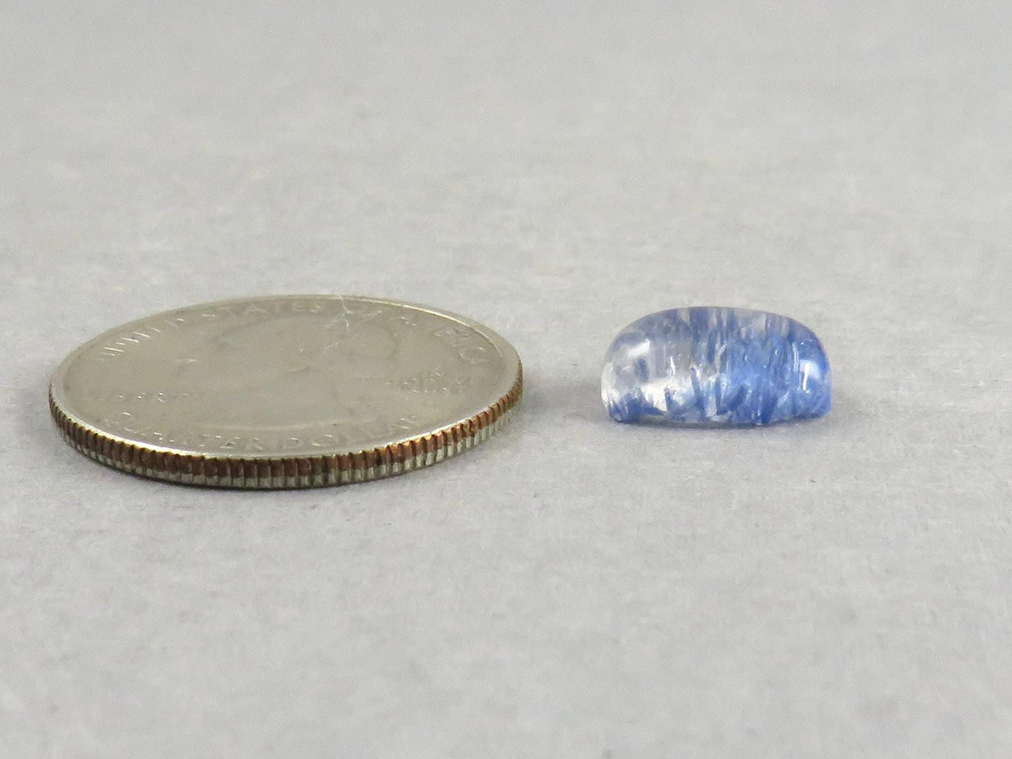 Dumortierite in Quartz Rectangular Cabochon Gem | 12x8 |Natural Gemstone from Brazil | 3.4 carats | QU545 - Quartz, Dumortierite - GemEnthusiast