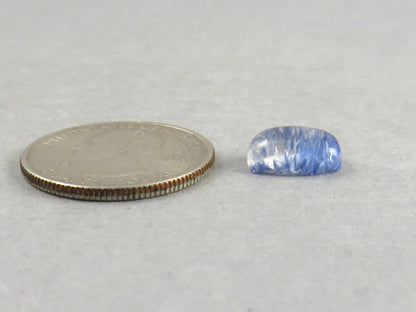 Dumortierite in Quartz Rectangular Cabochon Gem | 12x8 |Natural Gemstone from Brazil | 3.4 carats | QU545 - Quartz, Dumortierite - GemEnthusiast
