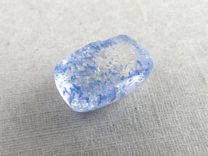 Dumortierite in Quartz Rectangular Cabochon Gem | 12x8 |Natural Gemstone from Brazil | 3.4 carats | QU545 - Quartz, Dumortierite - GemEnthusiast