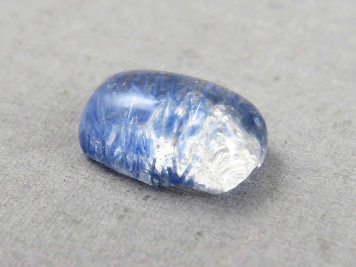 Dumortierite in Quartz Rectangular Cabochon Gem | 12x8 |Natural Gemstone from Brazil | 3.4 carats | QU545 - Quartz, Dumortierite - GemEnthusiast