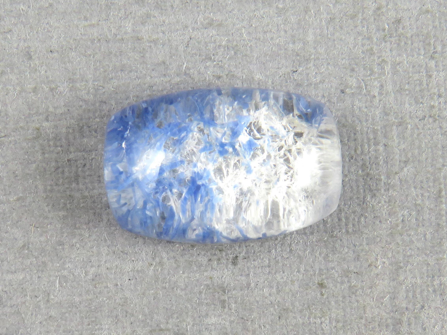 Dumortierite in Quartz Rectangular Cabochon Gem | 12x8 |Natural Gemstone from Brazil | 3.4 carats | QU545 - Quartz, Dumortierite - GemEnthusiast