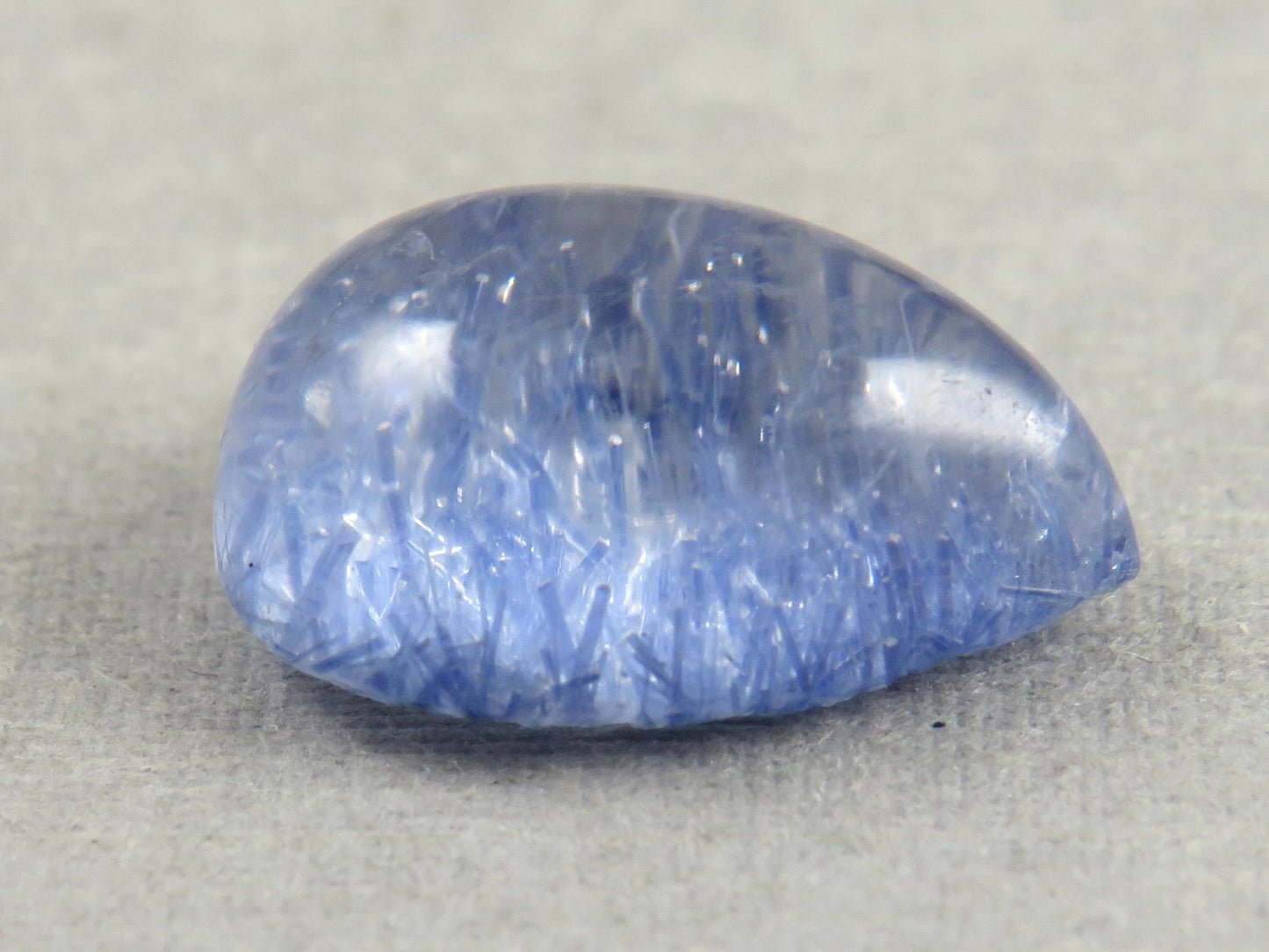 Dumortierite in Quartz Rectangular Cabochon Gem | 14x10 mm | Natural Gemstone from Brazil | 6.11 carats | QU545 - Quartz, Dumortierite - GemEnthusiast