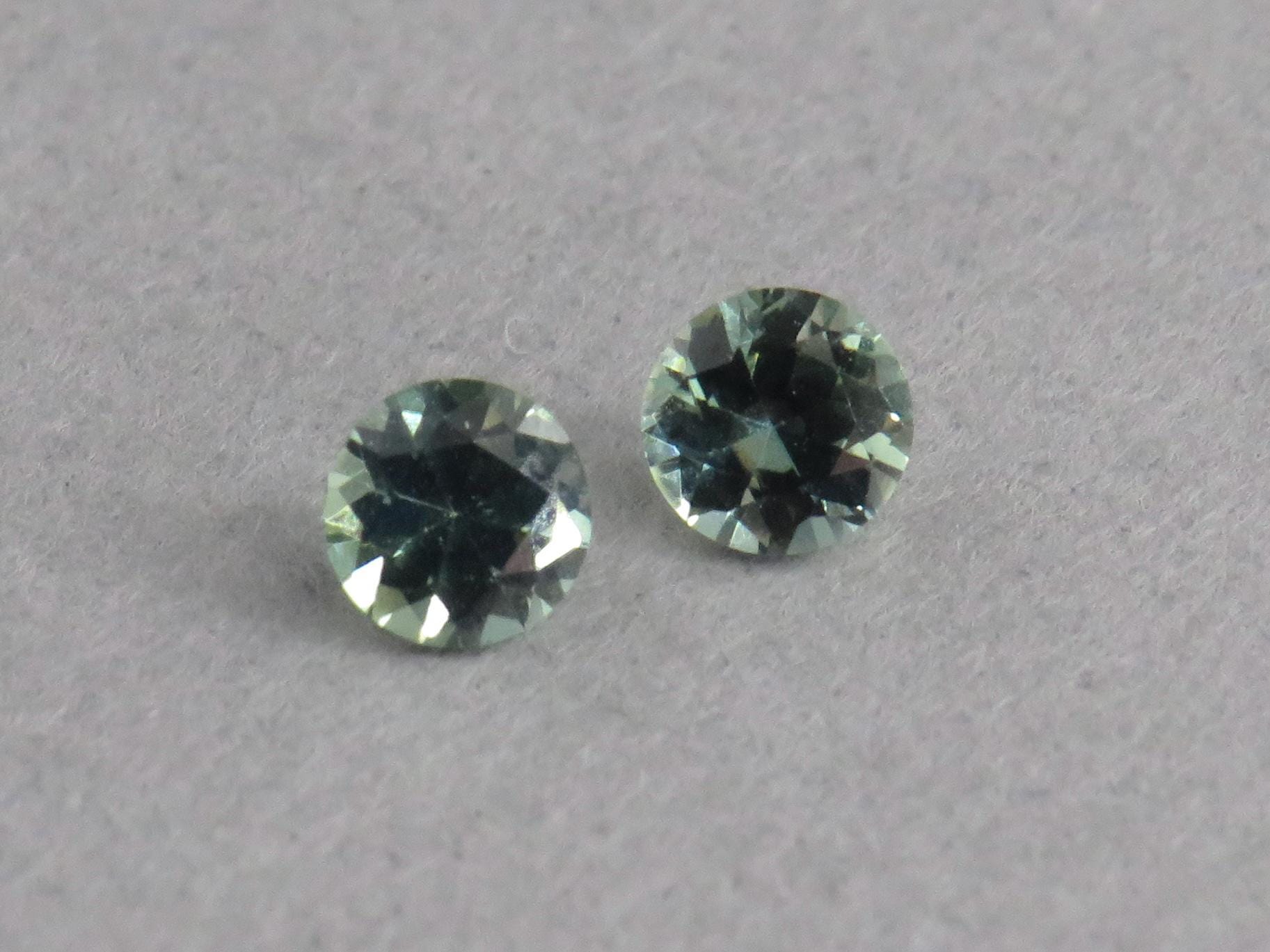 Blue Teal Sapphire Pair | 3.5mm Round Gemstone | Madagascar | SF129 - Sapphire - GemEnthusiast