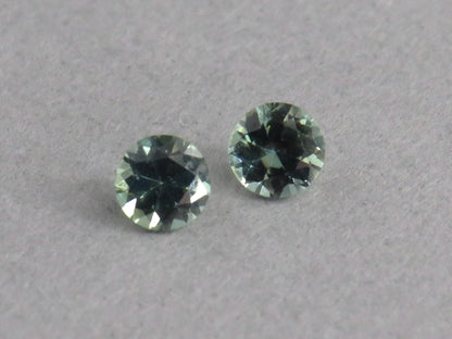 Blue Teal Sapphire Pair | 3.5mm Round Gemstone | Madagascar | SF129 - Sapphire - GemEnthusiast
