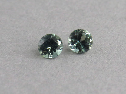 Blue Teal Sapphire Pair | 3.5mm Round Gemstone | Madagascar | SF129 - Sapphire - GemEnthusiast