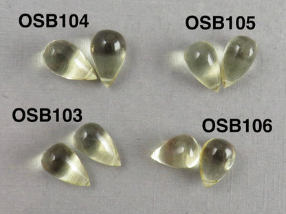 Oregon Sunstone | Smooth Briolette Pairs | Oregon, USA | Per Pair - Oregon Sunstone - GemEnthusiast