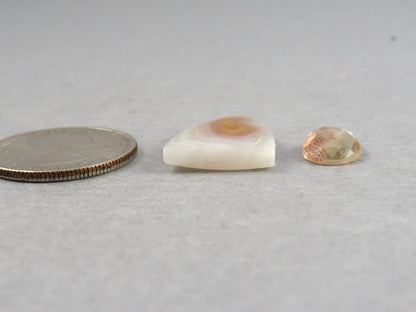 Oregon Sunstone and Sierra Madre Agate | Gemstone Set | SET119 - Timor Agate, Oregon Sunstone - GemEnthusiast