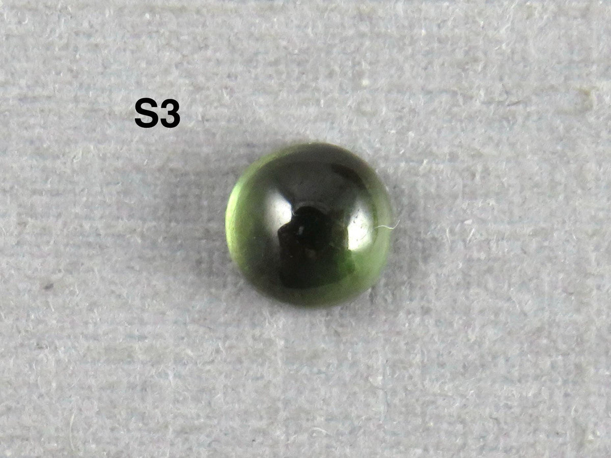 Montana Sapphire Cabochon - 4mm Round | Per Stone | Teal-Blue, Light Blue, Green & Pale Purple | SA305 - Montana Sapphire - GemEnthusiast