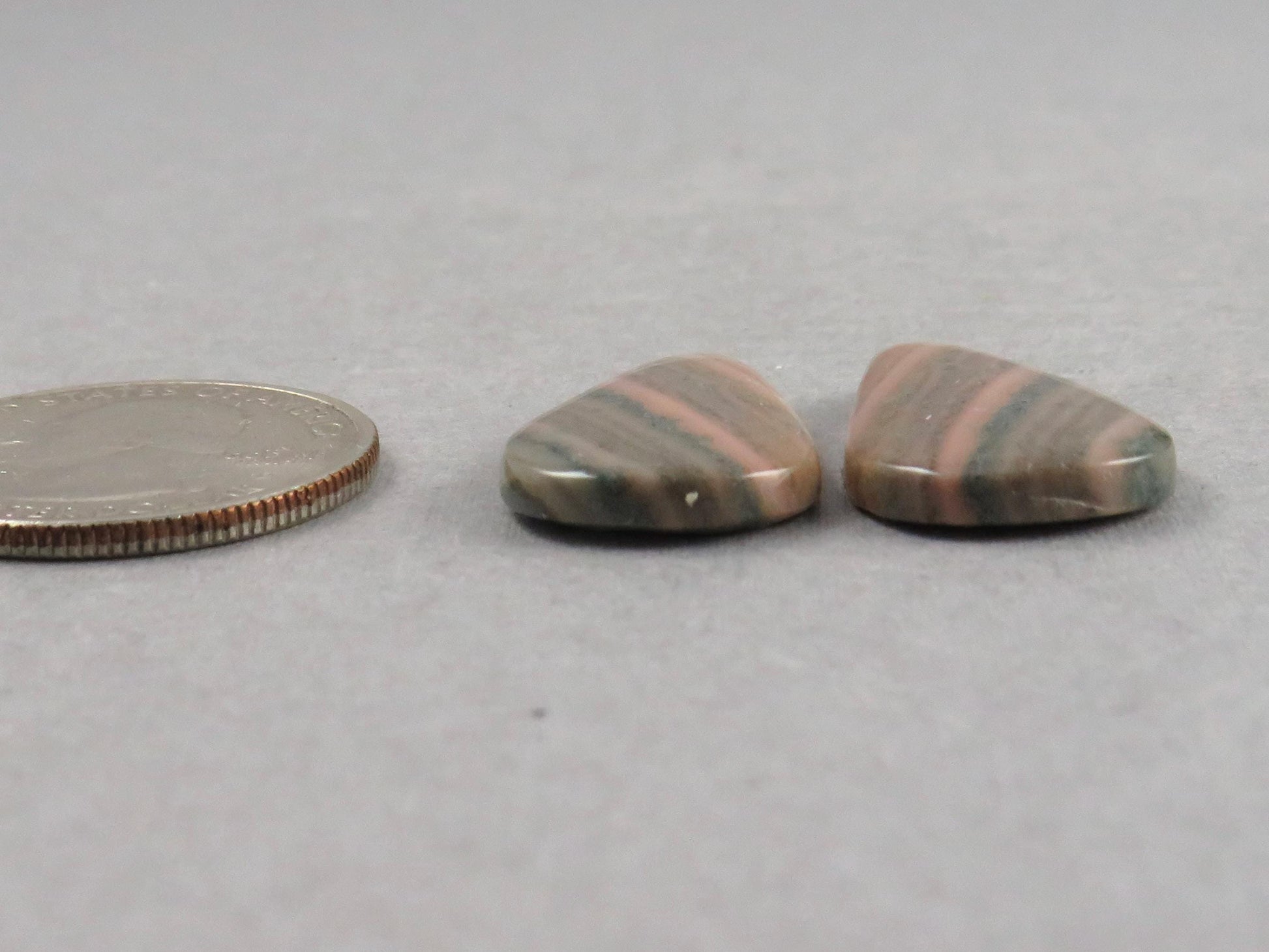 Saturn Chalcedony Pear Cabochon Pair | 23x14x3 | Natural Loose Gemstone | CA347 - Chalcedony - GemEnthusiast