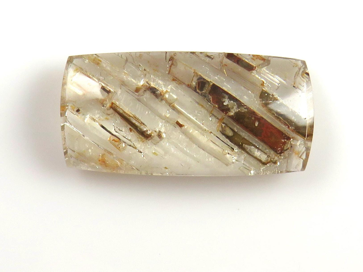 Quartz with Biotite | Rectangle Cabochon | Brazil | 27x13x6 | 19.5 carats | QU541 - Quartz, Biotite - GemEnthusiast