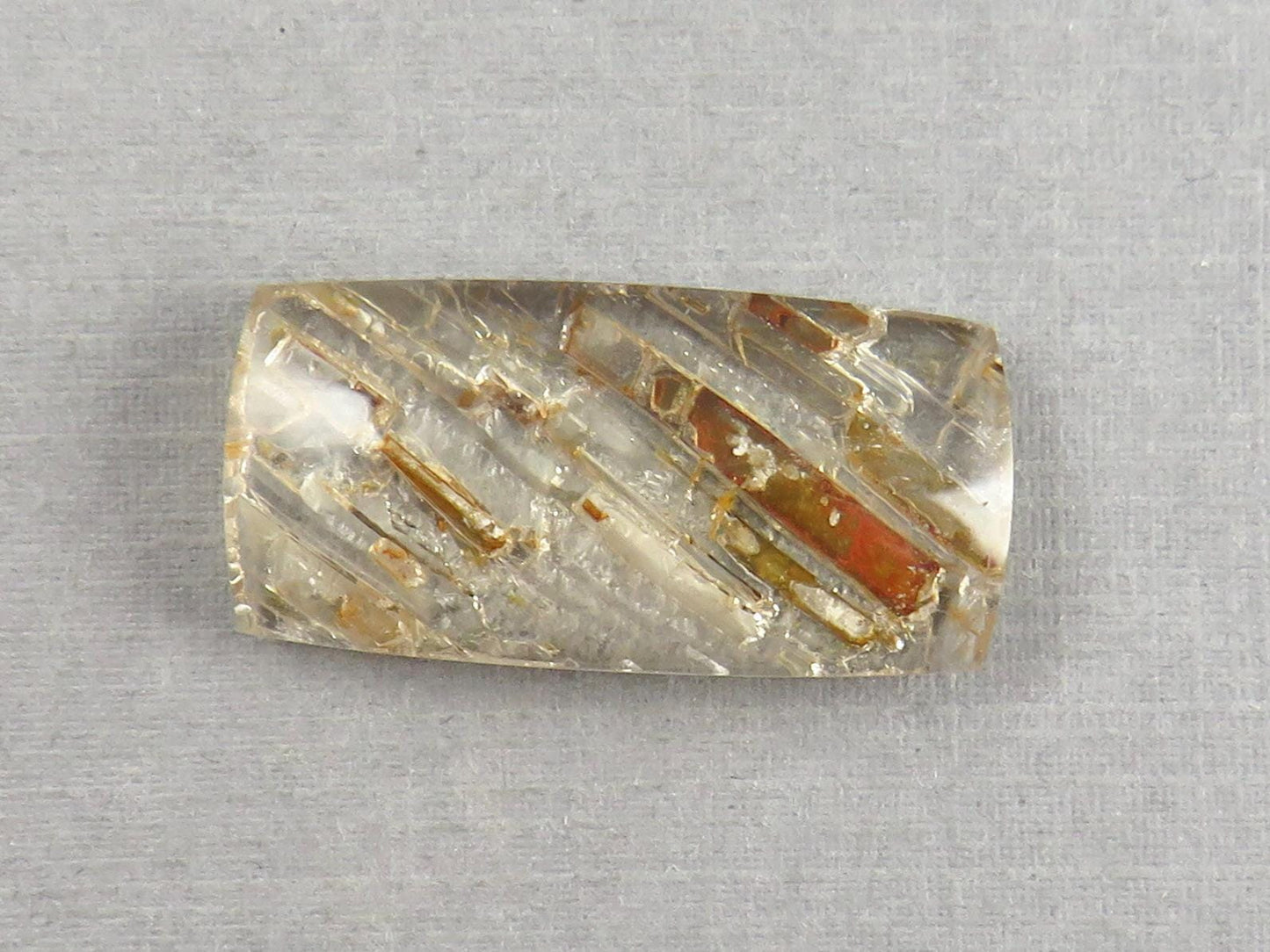 Quartz with Biotite | Rectangle Cabochon | Brazil | 27x13x6 | 19.5 carats | QU541 - Quartz, Biotite - GemEnthusiast