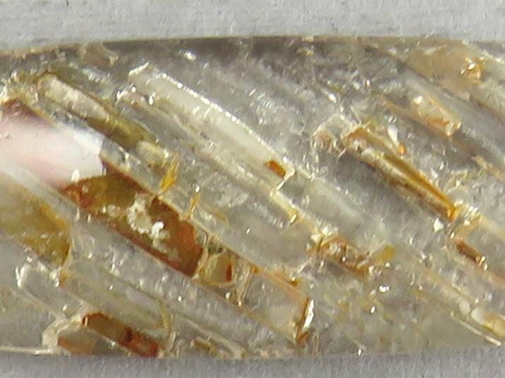 Quartz with Biotite | Rectangle Cabochon | Brazil | 27x13x6 | 19.5 carats | QU541 - Quartz, Biotite - GemEnthusiast