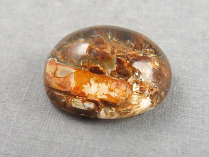 Quartz with Biotite | Oval Cabochon | Brazil | 16x13x7 | 10.4 carats | QU540 - Quartz, Biotite - GemEnthusiast