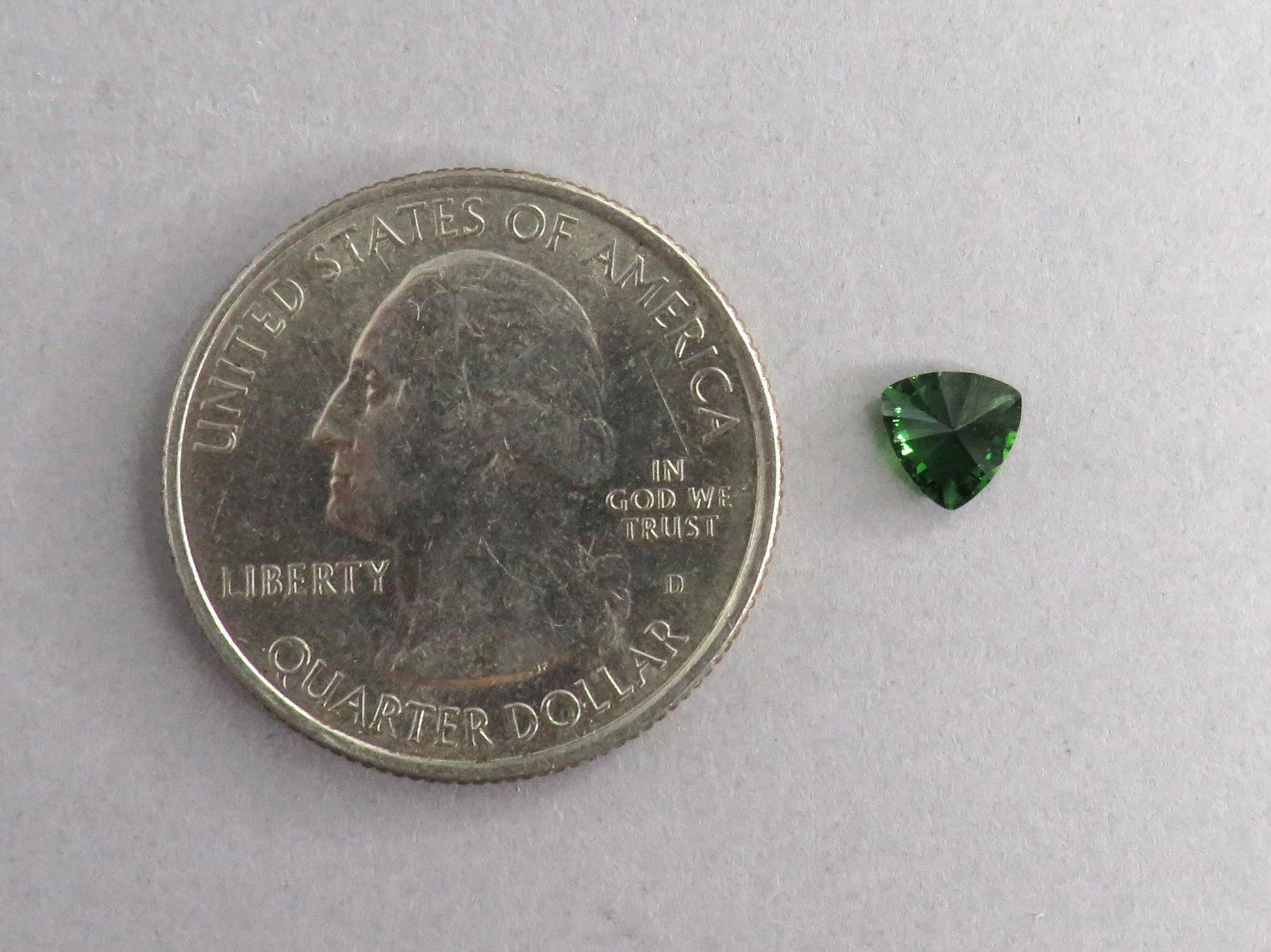 Chrome Tourmaline Trillion | 5.5mm | Tanzania | TO570 - Chrome Tourmaline - GemEnthusiast
