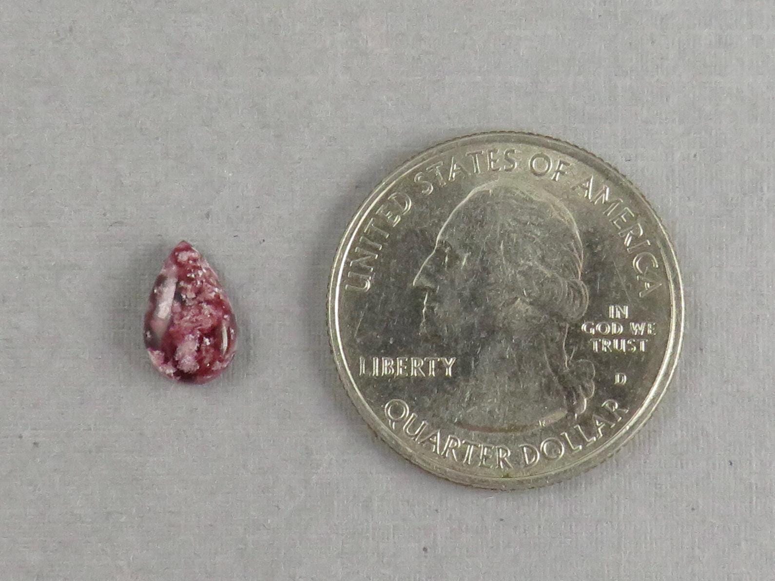 Wah Wah Mountains Red Beryl | RARE Utah Gemstones | 10x6 Pear Cabochon | Made in America | RB101 - Red Beryl - GemEnthusiast
