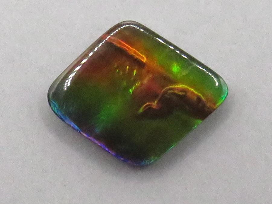 Canadian Ammolite Doublet | Natural Ammonite Fossil Cabochon | 20x16x3.5 | AC106 - Canadian Ammolite - GemEnthusiast