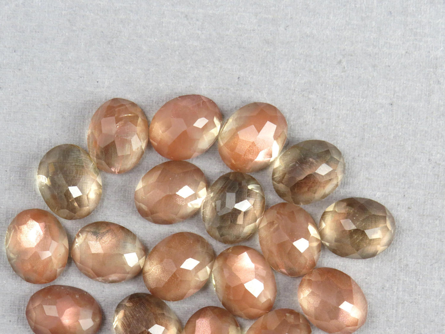 10x8 or 9x7 Oregon Sunstone | Rose Cut Oval Cabochon with Schiller | Per Stone - Oregon Sunstone - GemEnthusiast