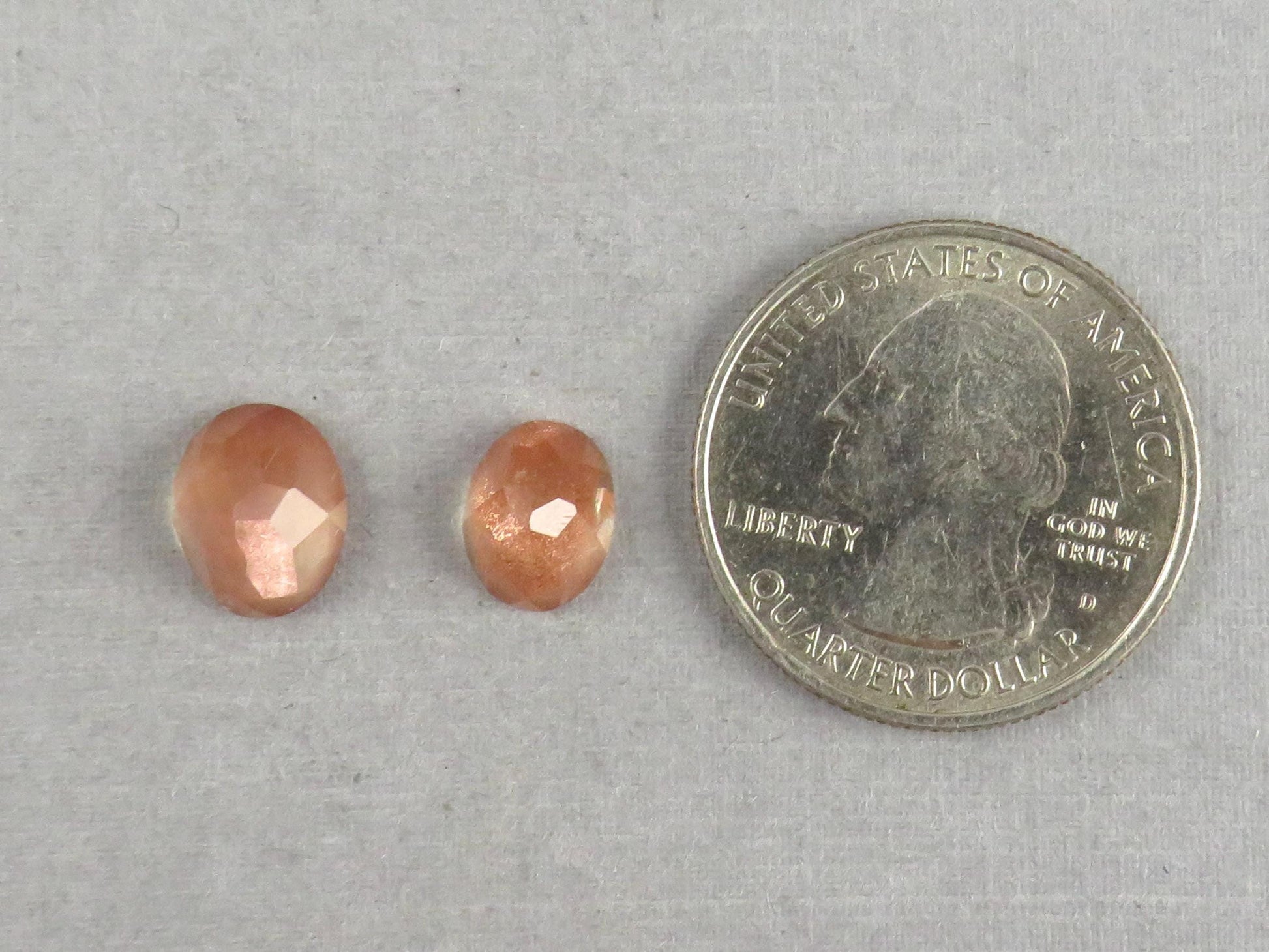 10x8 or 9x7 Oregon Sunstone | Rose Cut Oval Cabochon with Schiller | Per Stone - Oregon Sunstone - GemEnthusiast