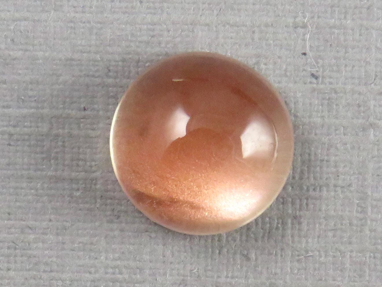 9mm Oregon Sunstone Round Cabochon | Natural American Gemstone | 3.56 carats | OSC348 - Oregon Sunstone - GemEnthusiast