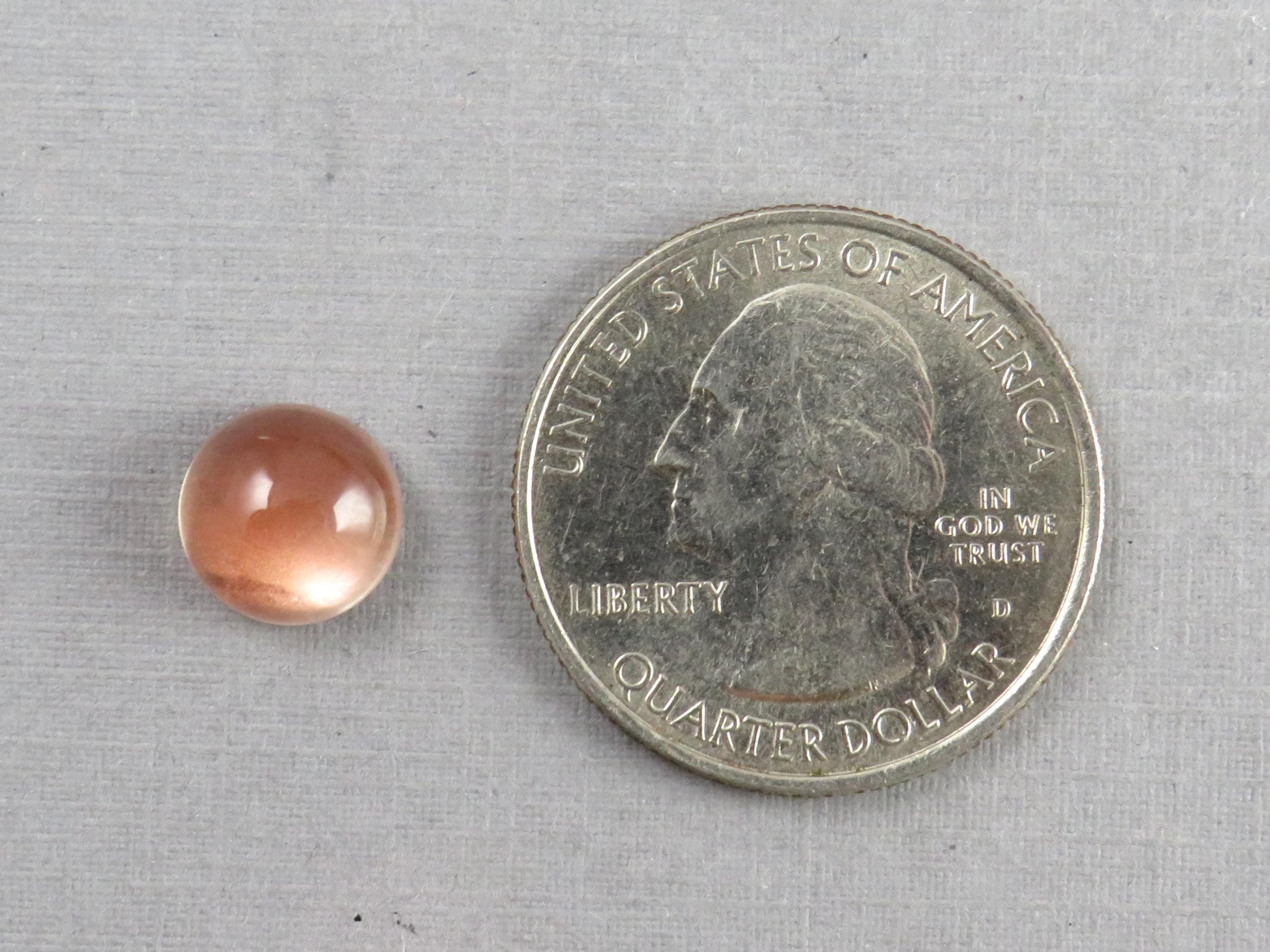 9mm Oregon Sunstone Round Cabochon | Natural American Gemstone | 3.56 carats | OSC348 - Oregon Sunstone - GemEnthusiast