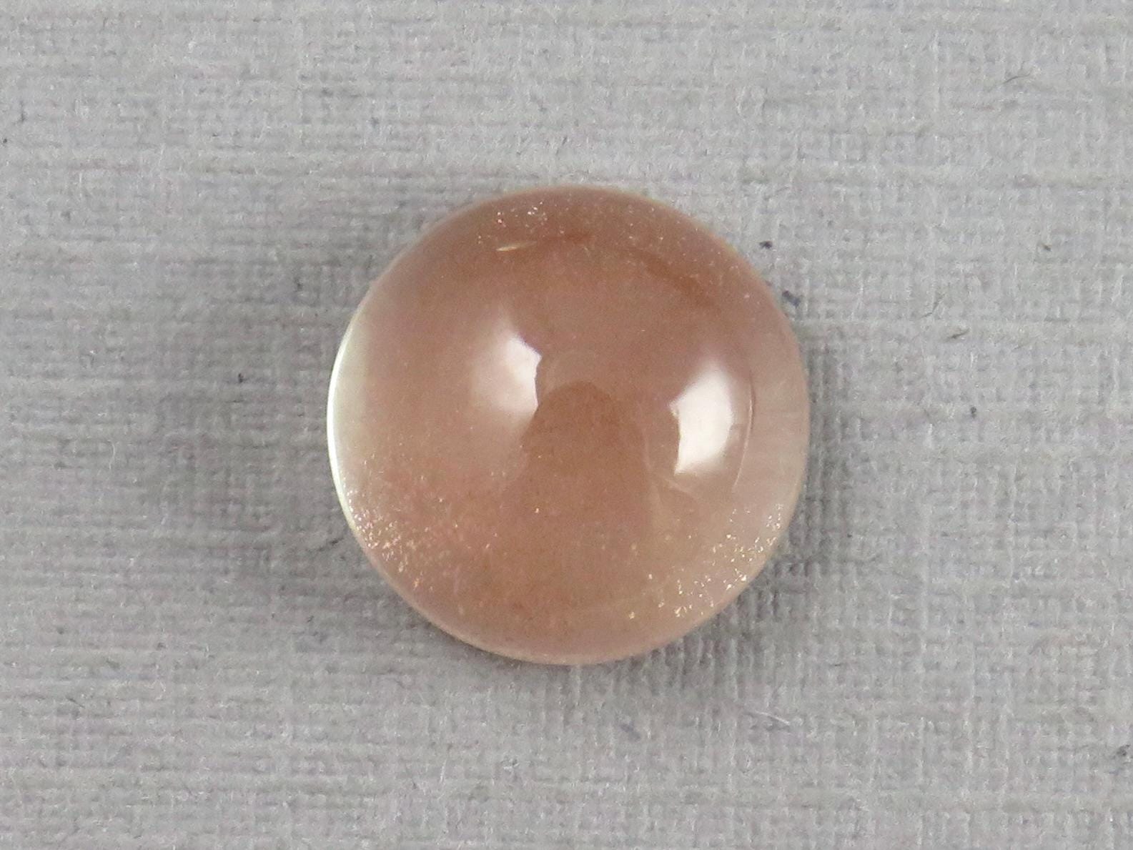 10mm Oregon Sunstone Round Cabochon | Natural American Gemstone | 4 carats | OSC350 - Oregon Sunstone - GemEnthusiast