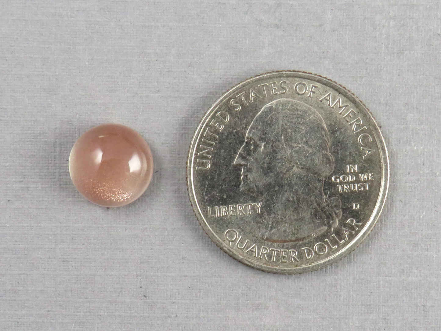 10mm Oregon Sunstone Round Cabochon | Natural American Gemstone | 4 carats | OSC350 - Oregon Sunstone - GemEnthusiast