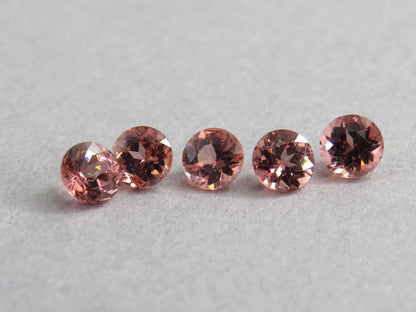Malaya Peach Garnet | 4mm Round Loose Gemstones | Per Stone - Malaya Garnet - GemEnthusiast