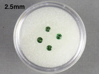 Chrome Tourmaline Round Loose Gemstone | 2.5mm 3mm | Tanzania - Chrome Tourmaline - GemEnthusiast